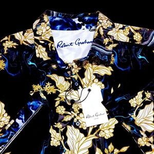 Robert Graham Floral Classic Fit 2XL Short Sleeve Shirt